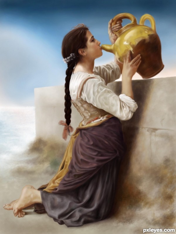 Creation of Fantasy version of "La soif": Step 17
